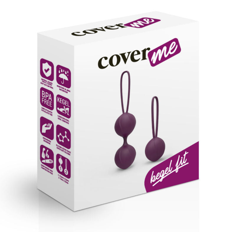 Coverme Kegel Fit | Pelvic Floor Trainer Set | Single & Double Silicone Kegel Balls | Strengthen Pelvic Muscles